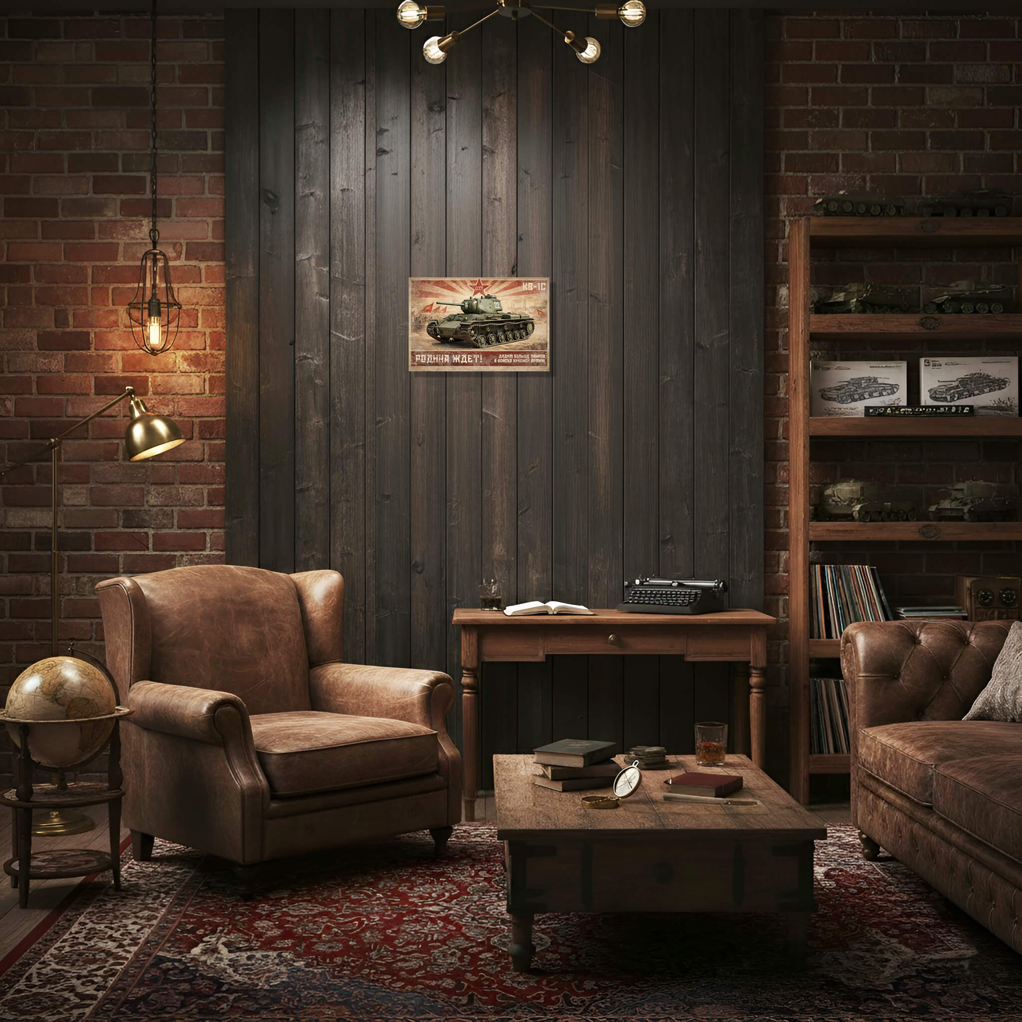 KV-1S Soviet Heavy Tank WWII Red Army Propaganda Poster Vintage Illustration 4 KV-1S fast heavy tank Red Army WWII propaganda art poster - vintage Soviet tank illustration print