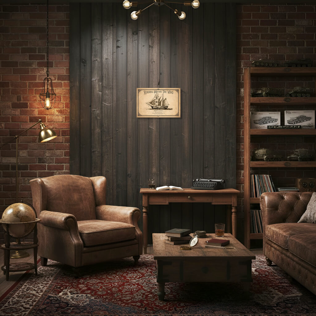 "La Sirena" 1845: Vintage Brigantine Illustration 4 Vintage architectural sketch of the brigantine "La Sirena" from 1845. Two-masted sailing ship with mixed rigging on aged paper background. 3:2 landscape orientation nautical poster.