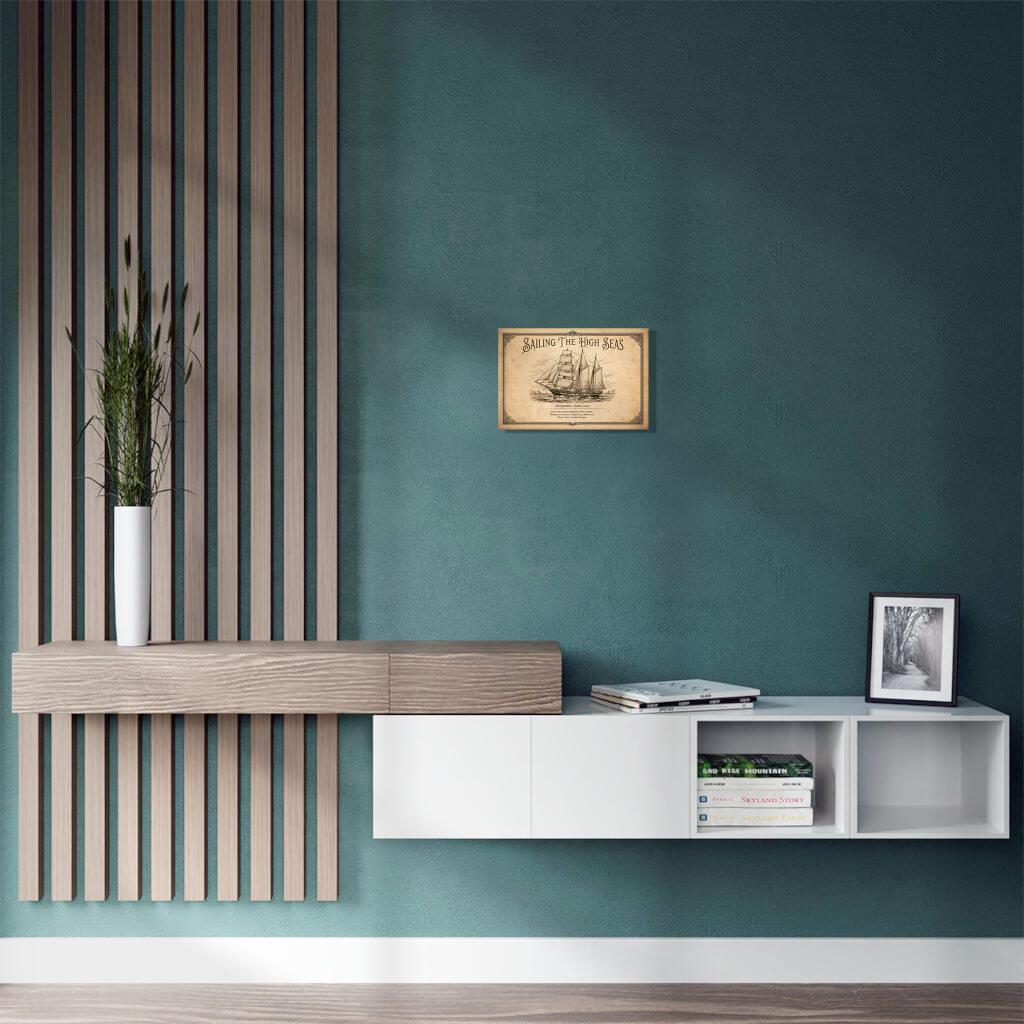 "Saint Lucy" 1878: Vintage Merchant Barquentine Illustration 4 Vintage architectural sketch of the barquentine "Saint Lucy" from 1878. Three-masted sailing ship with mixed rigging on aged paper background. 3:2 landscape orientation nautical poster.